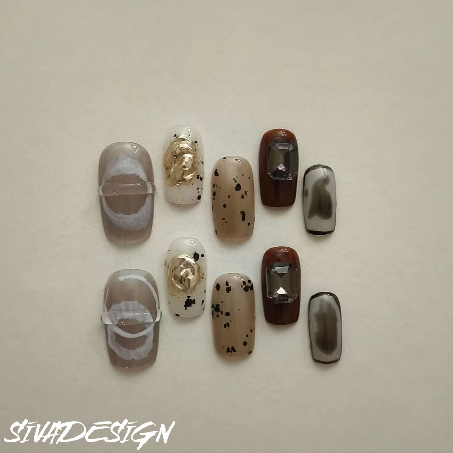 Siva Nail, Luxury Stage, Arte moderna, Unghie pressate fatte a mano