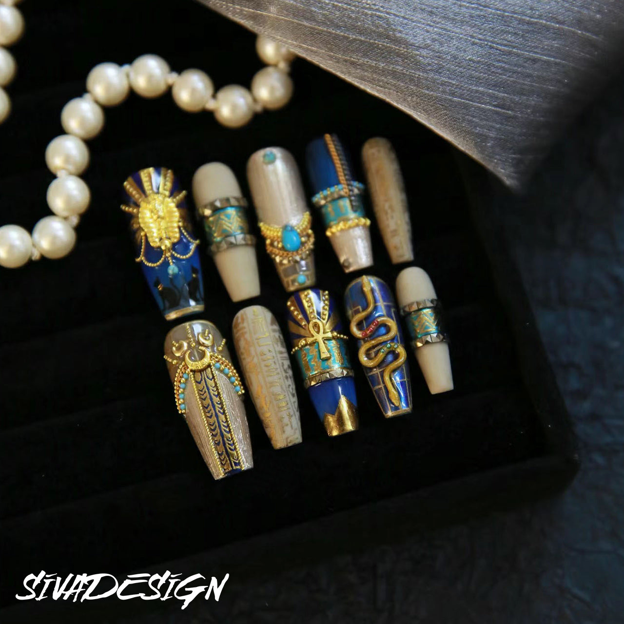 Siva Nail, Luxor's Treasure, unghie finte di lusso fatte a mano