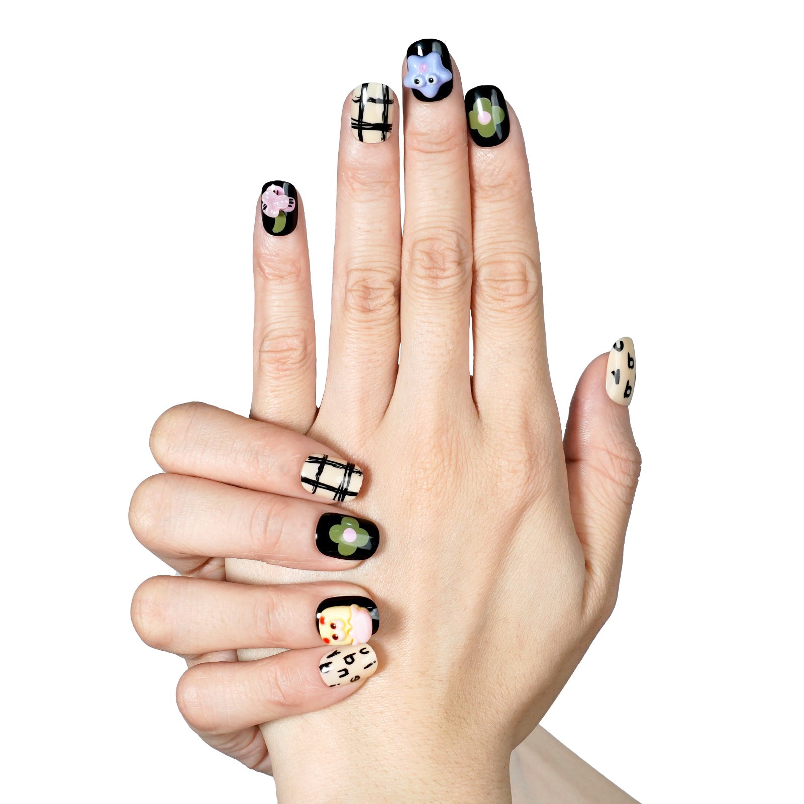 Siva Nail, Playful Blooms, unghie finte Squoval