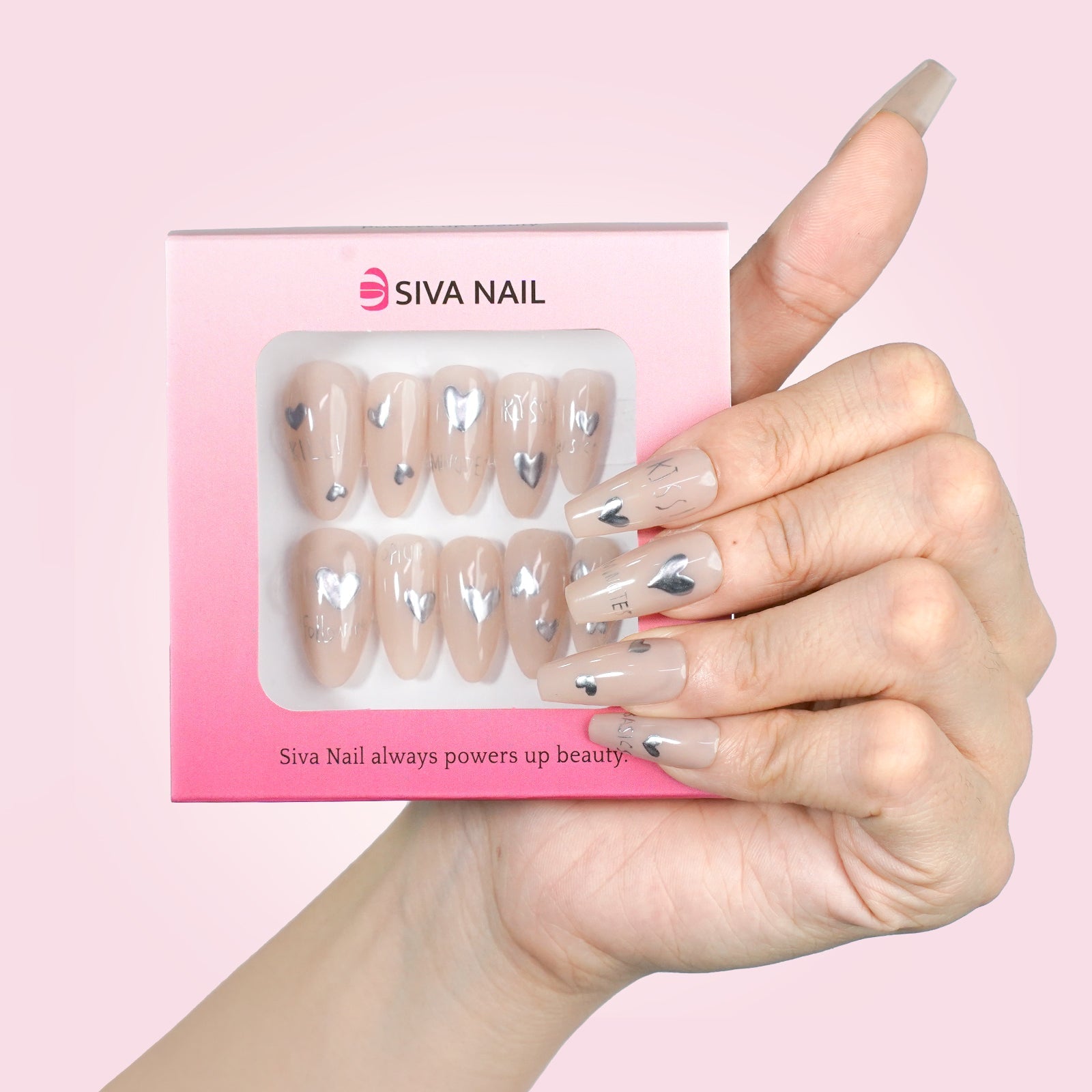 Siva Nail, Silver Romance, unghie finte per San Valentino