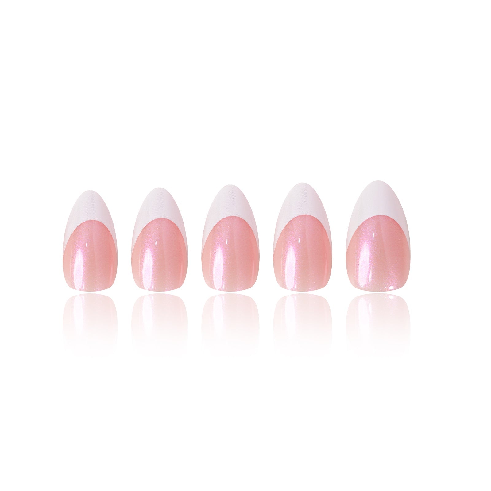 Siva Nail, Pure Aura, 32 pezzi French Tip Rosa Press on Nails