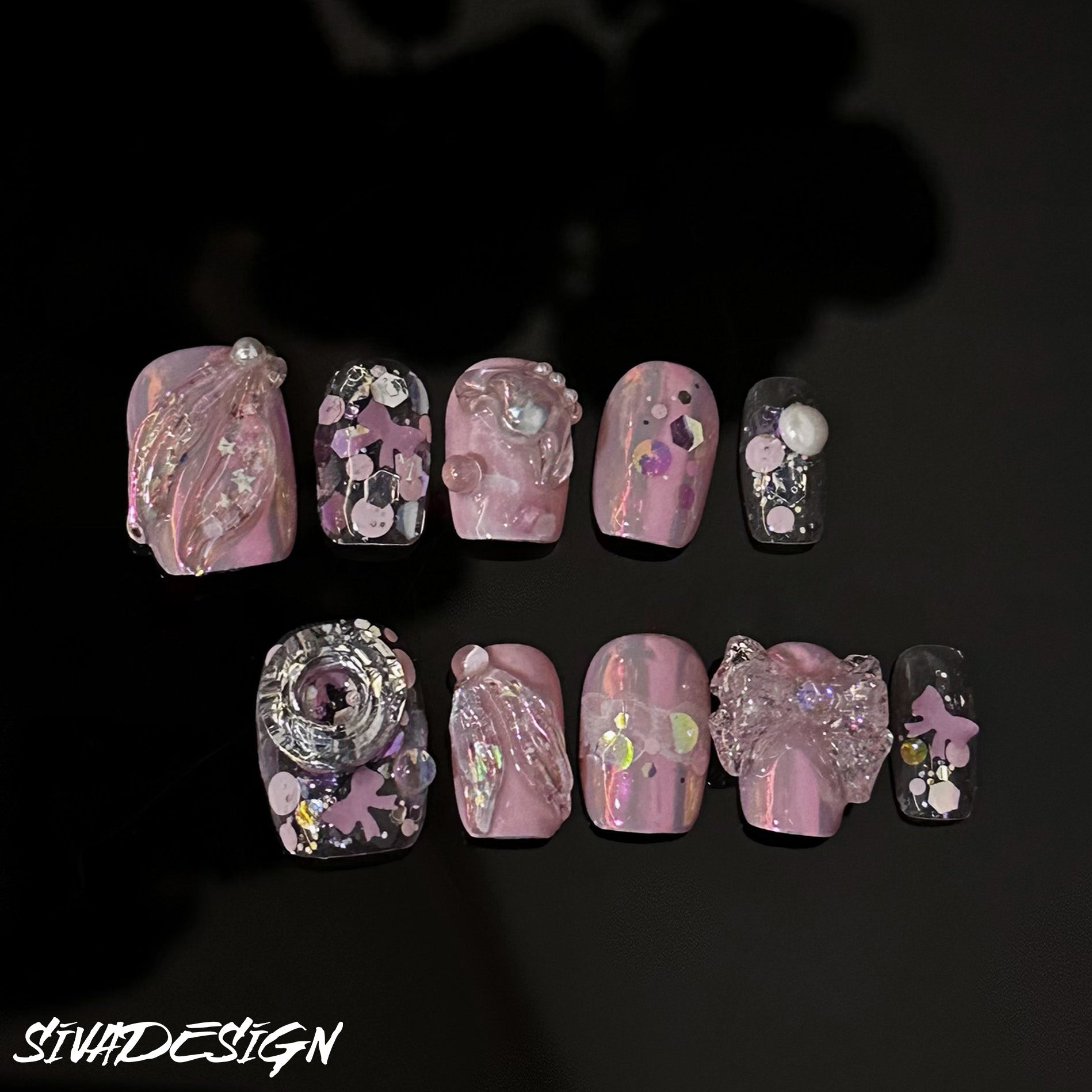 Siva Nail, Bubblegum Bliss, unghie finte giocose