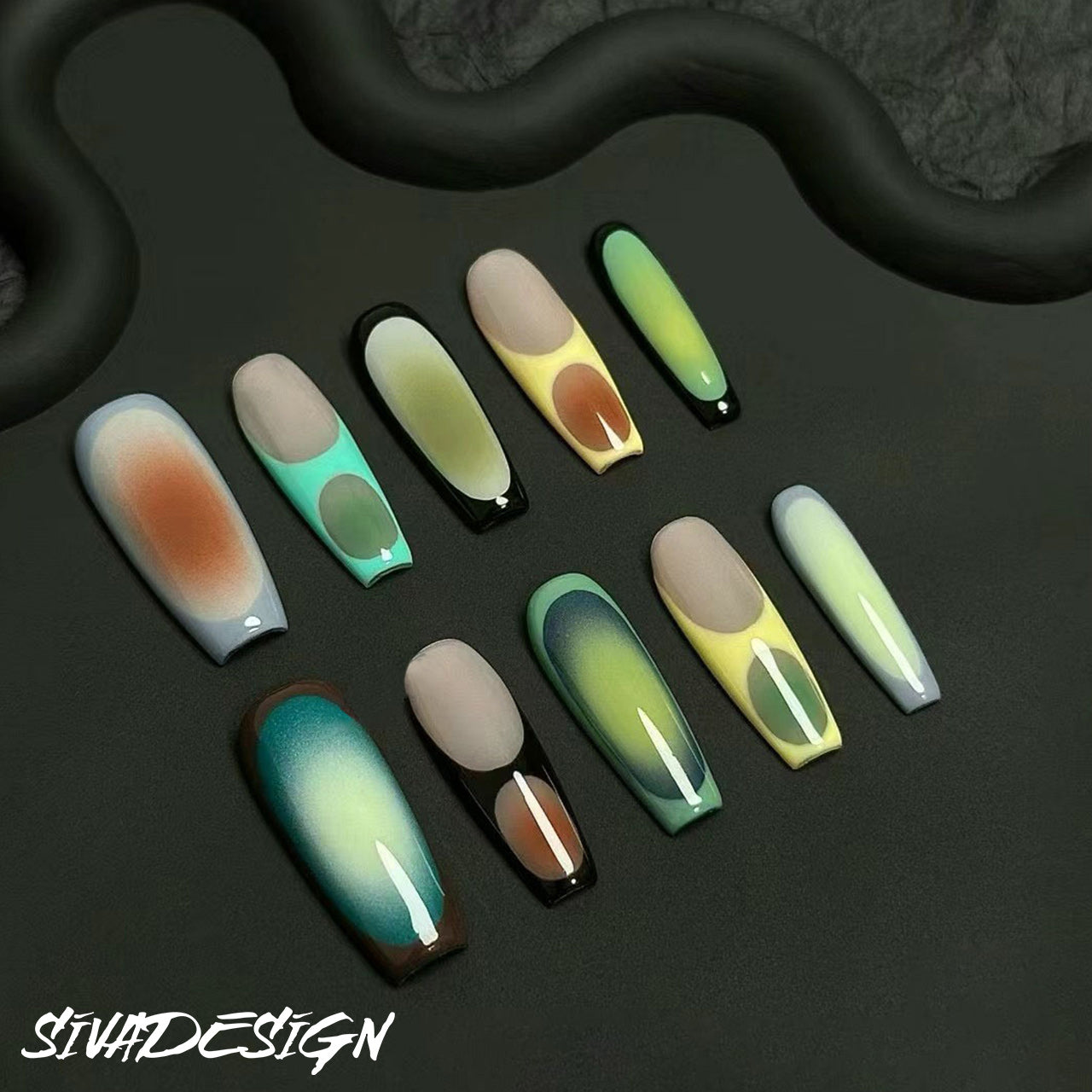 Siva Nail, Summer Dessert, Gradient Handmade Press on Nails