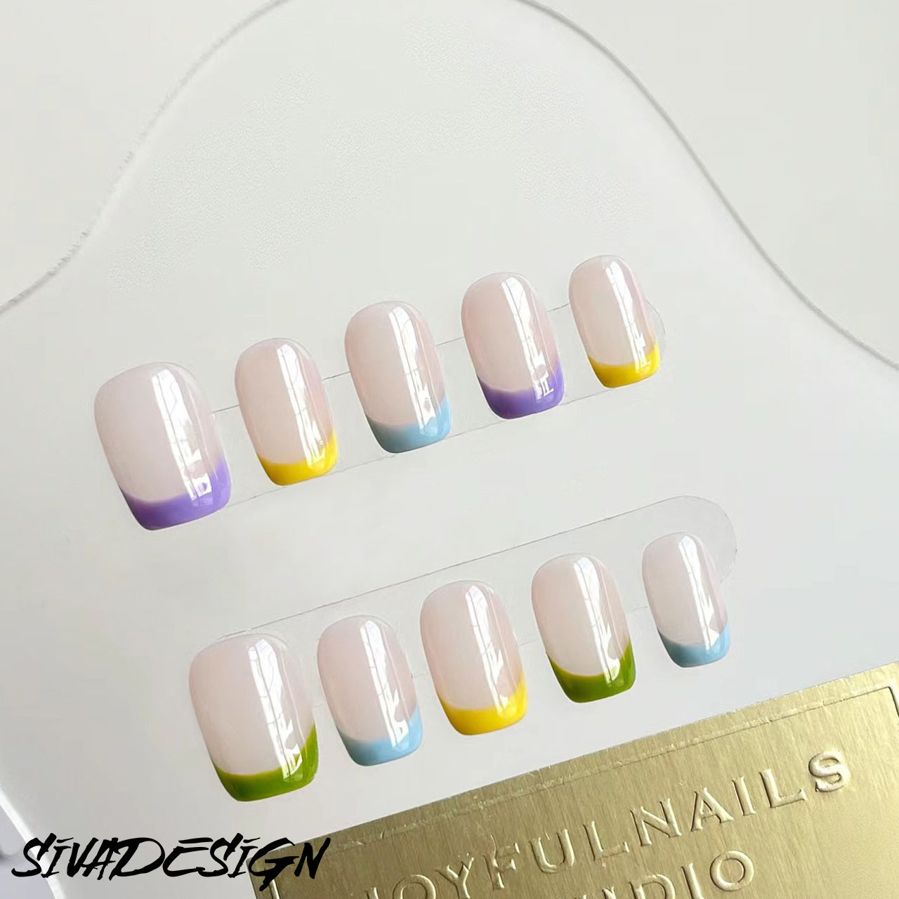 Siva Nail, Pastel Horizons, Colorful Charm, unghie finte fatte a mano