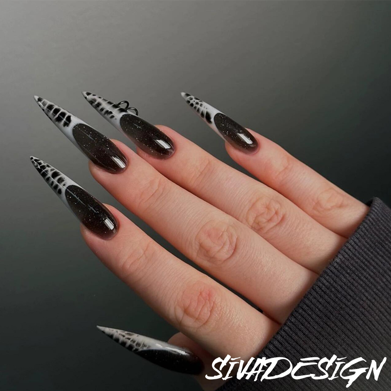 Siva Nail, Galactic Eclipse, Cosmic Handmade Press on Nails