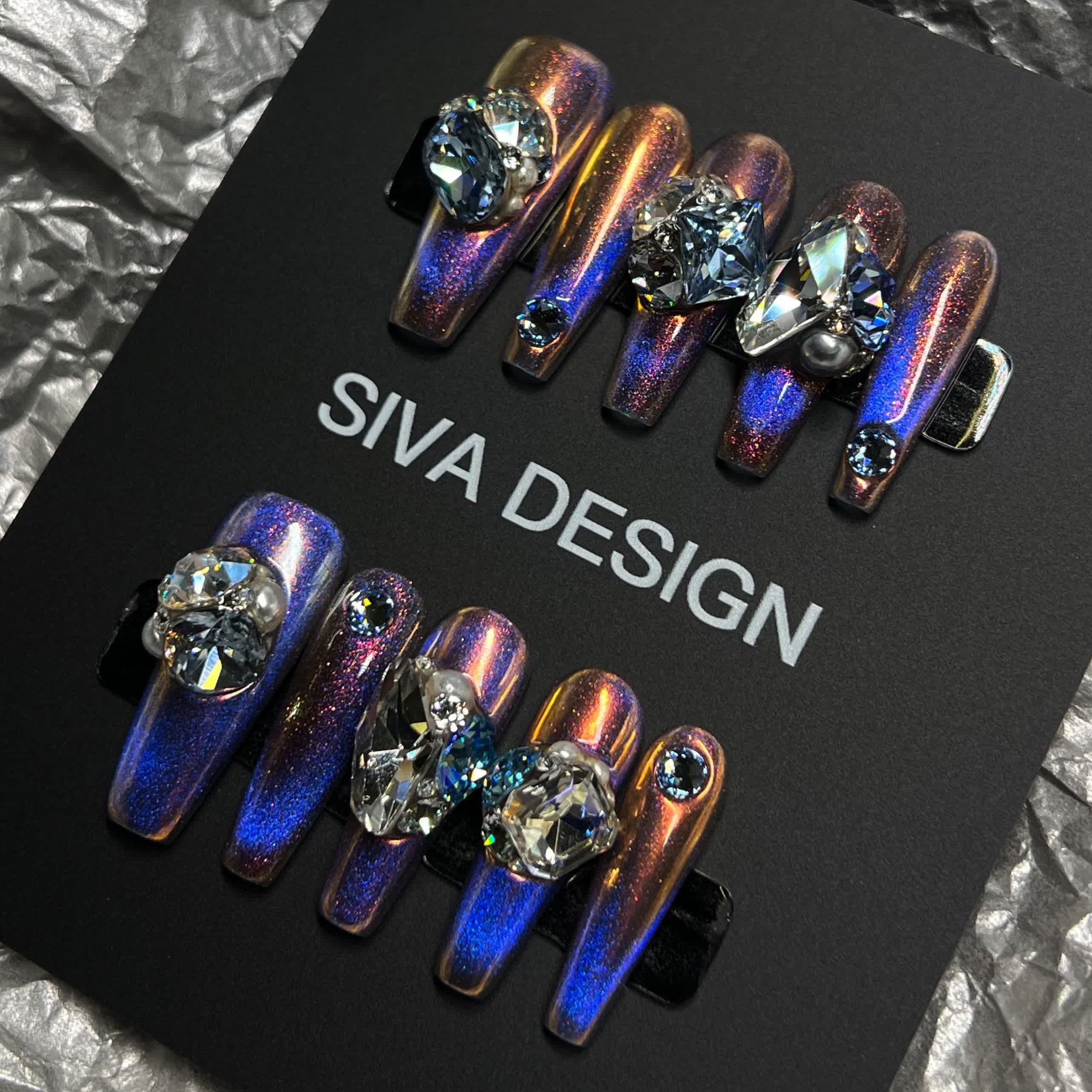 Siva Nail, Galaxy, unghie olografiche fatte a mano