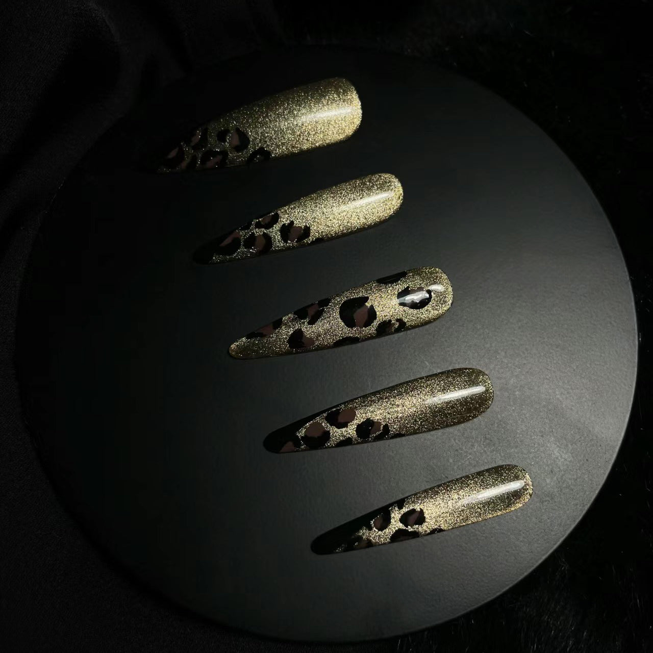 Siva Nail, Wild Streak, Luxury Leopard, unghie finte fatte a mano