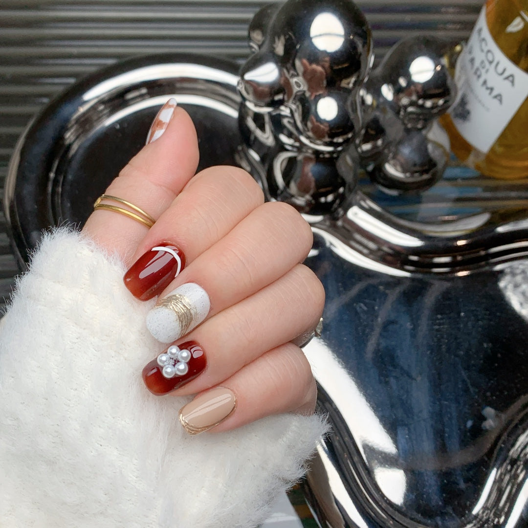 Siva Nail, Velvet Vineyard, Luxe Autumn, Handmade Press on Nails