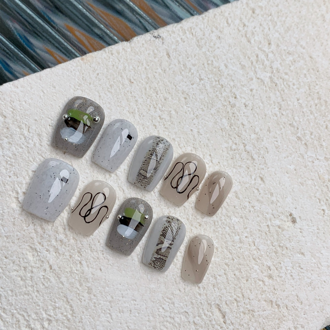 Siva Nail, Pearl Fantasy, Minimal Luxe, unghie finte fatte a mano